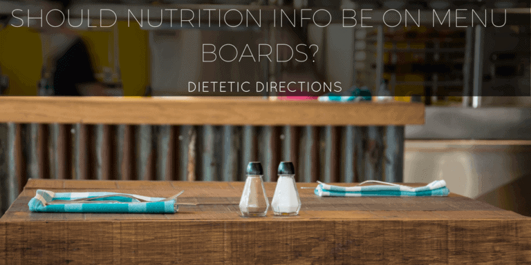 Should Nutrition Info be on Menu Boards?