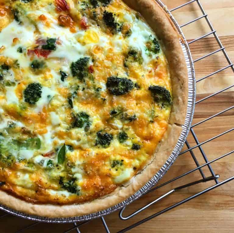 Grandma’s Mushroom, Broccoli & Cheddar Quiche