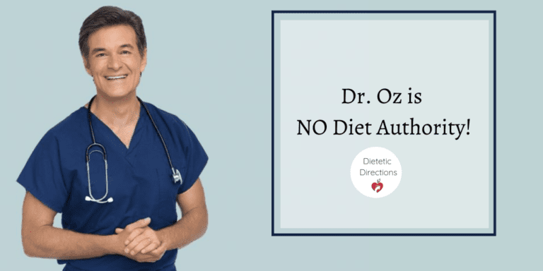 Dr. Oz is NO Diet Authority!