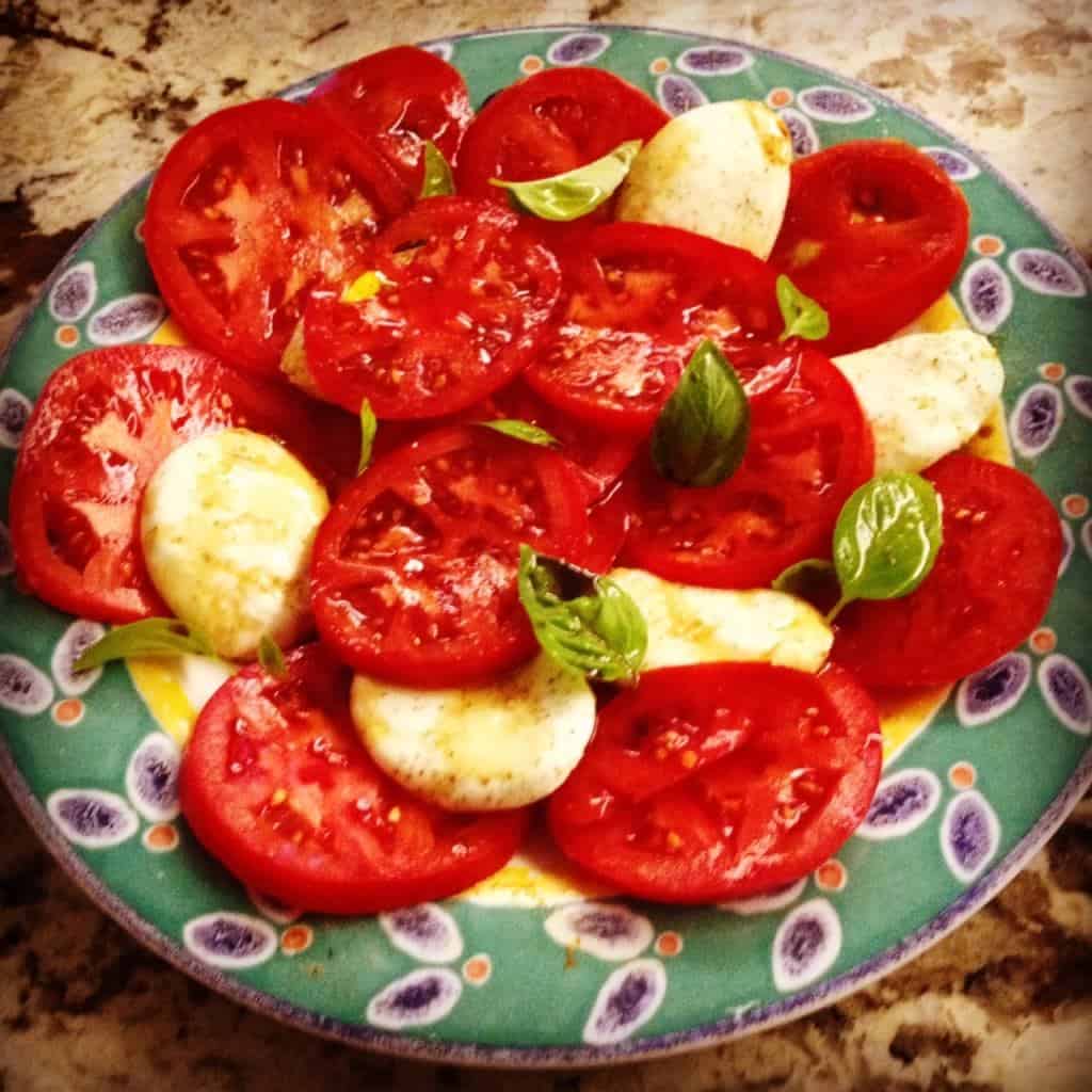 Caprese salad on a plate