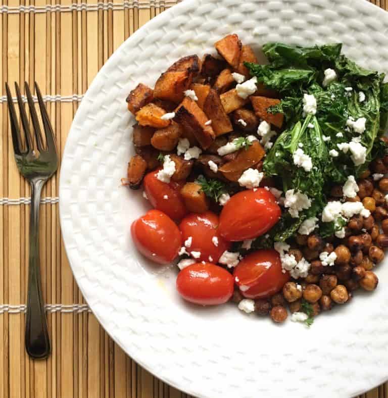Butternut Squash & Chickpea Bowl with Goat Cheese