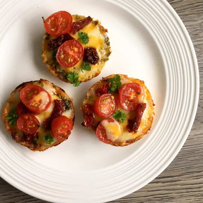 Mini Pesto Pizzas with Chickpea Flour