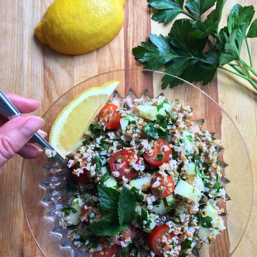 tabbouleh with bulgur wheat