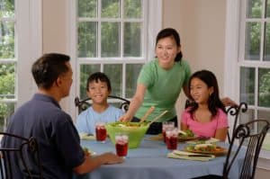 family eating