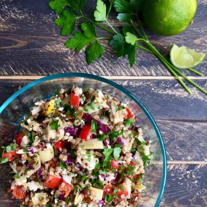 Mediterranean Quinoa & Lentil Salad