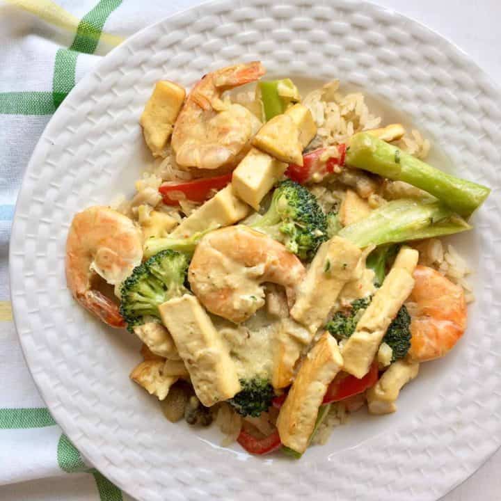 Shrimp & Green Tofu Curry