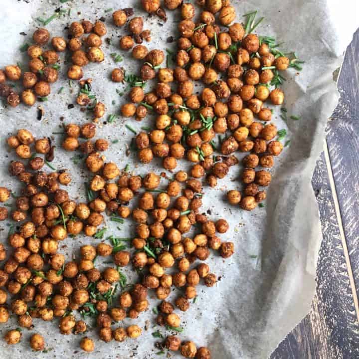 Winter Spicy Roasted Chickpeas