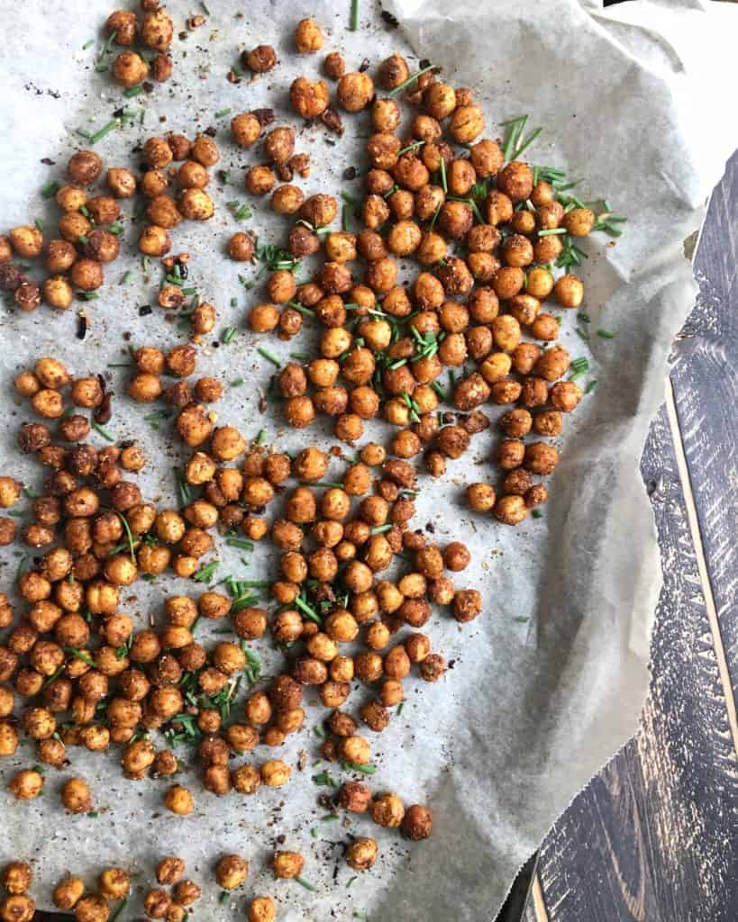 Winter Spicy Roasted Chickpeas