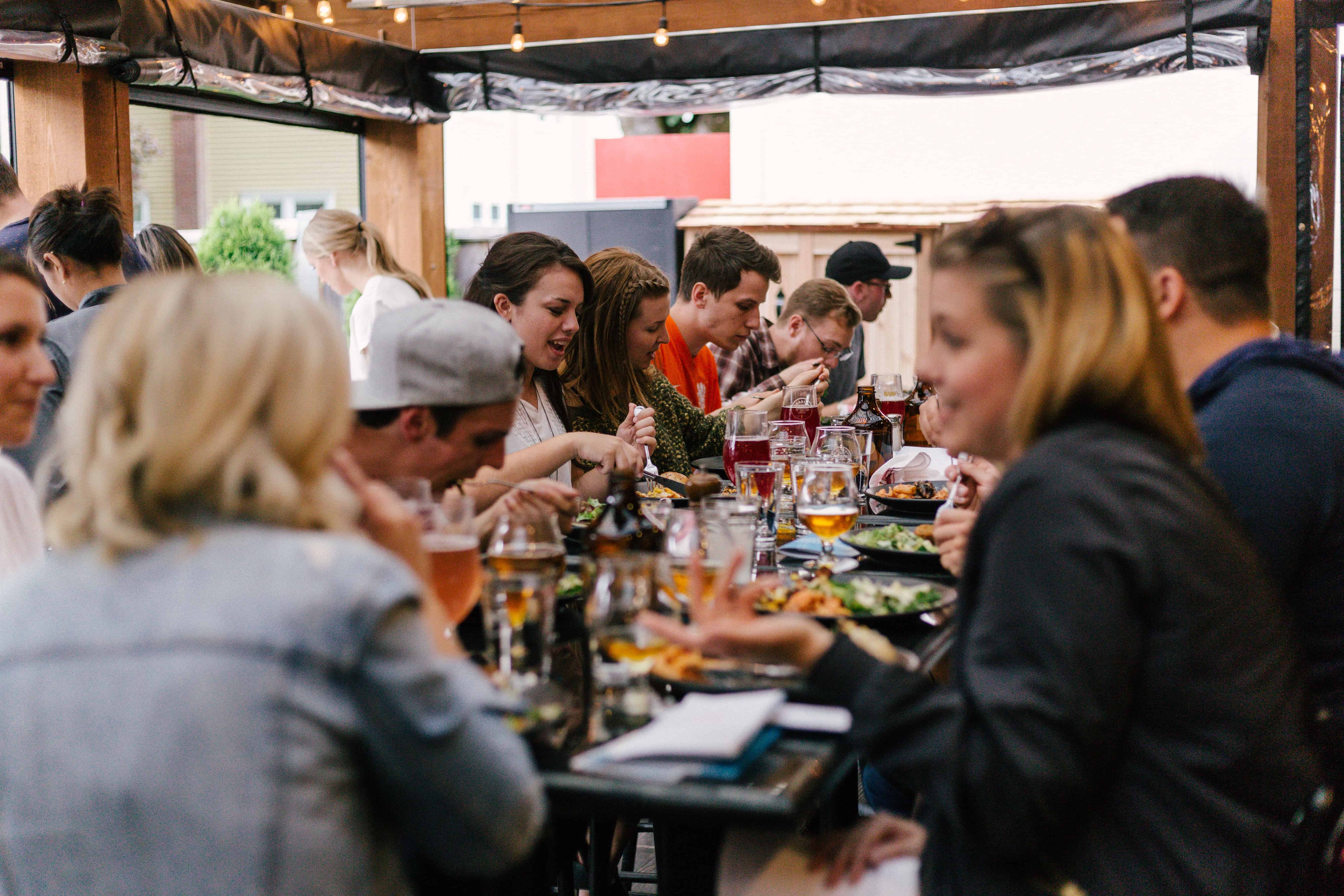 eating with others