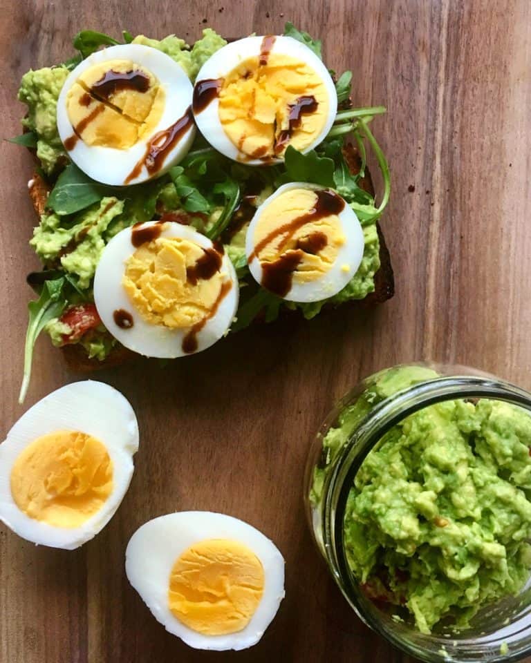 Avocado Toast with Tomato and Eggs
