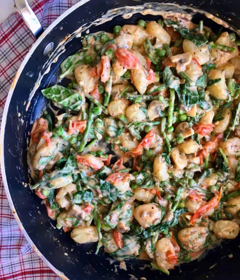 Veggie Gnocchi in Tomato Cream Sauce