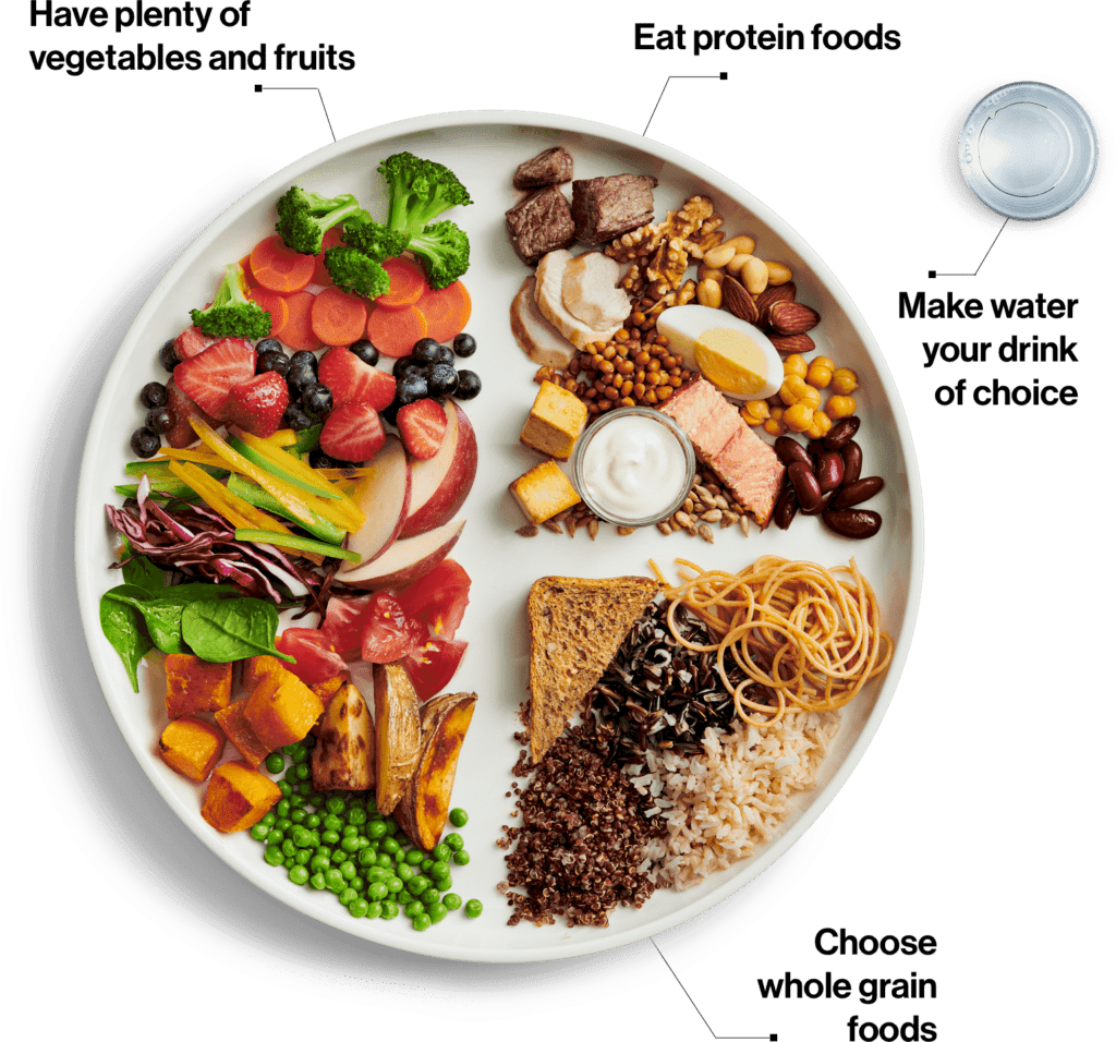 Easy Balanced Lunch Plate Dietetic Directions 