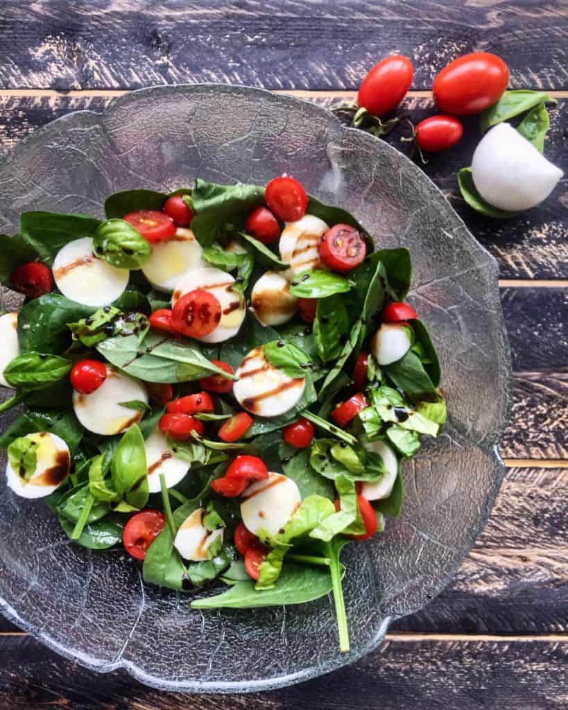 Caprese Spinach Salad