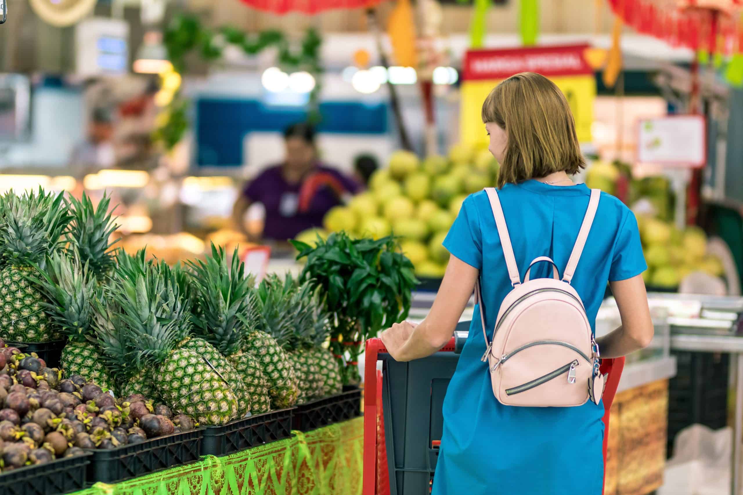 woman grocery store shopping