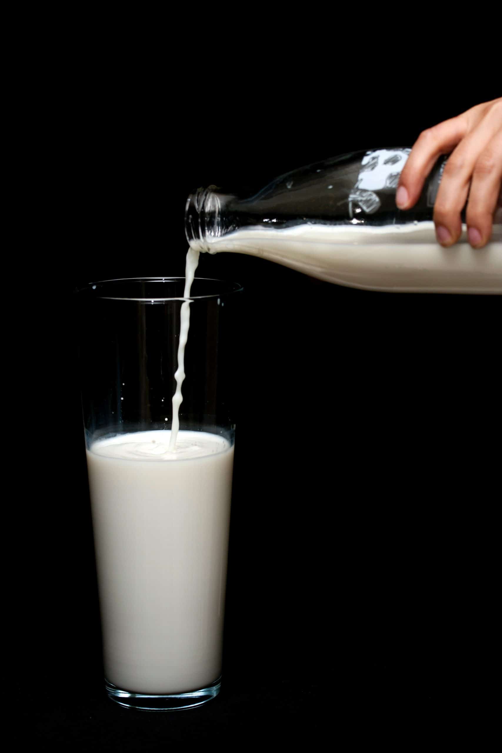 pouring milk