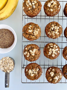 Banana Flax Oatmeal Muffin - what to eat before exercise