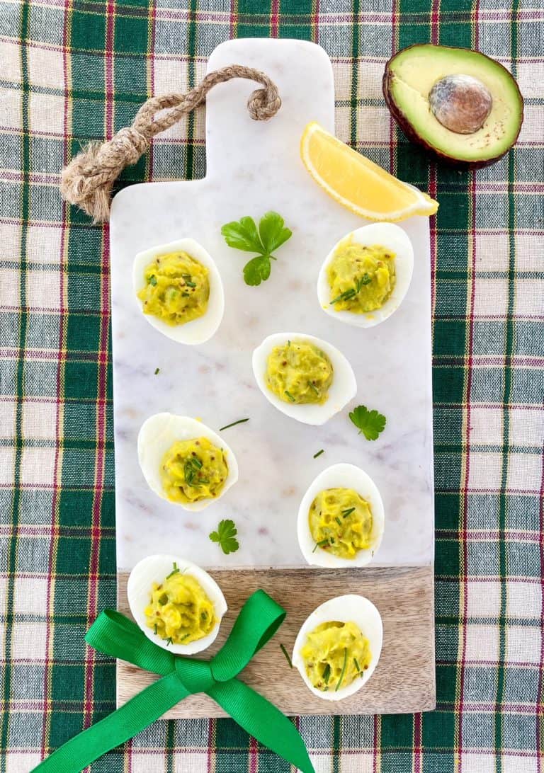 Deviled Eggs with Avocado {5-ingredient}