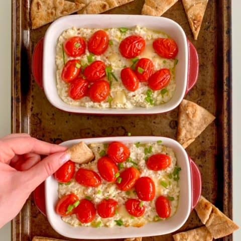 Garlic Ricotta Dip with Roasted Tomatoes