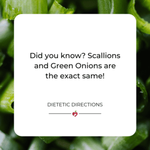 Scallions versus Green Onions