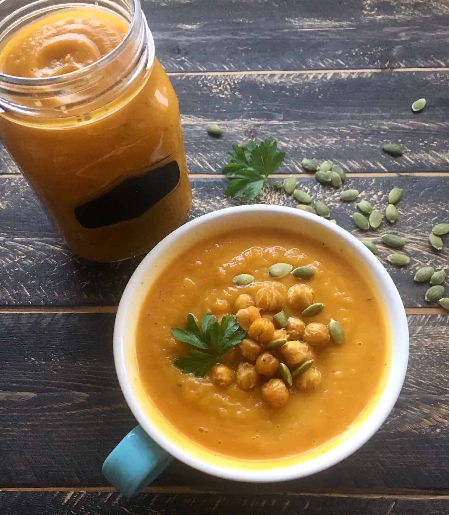 butternut squash and pumpkin soup