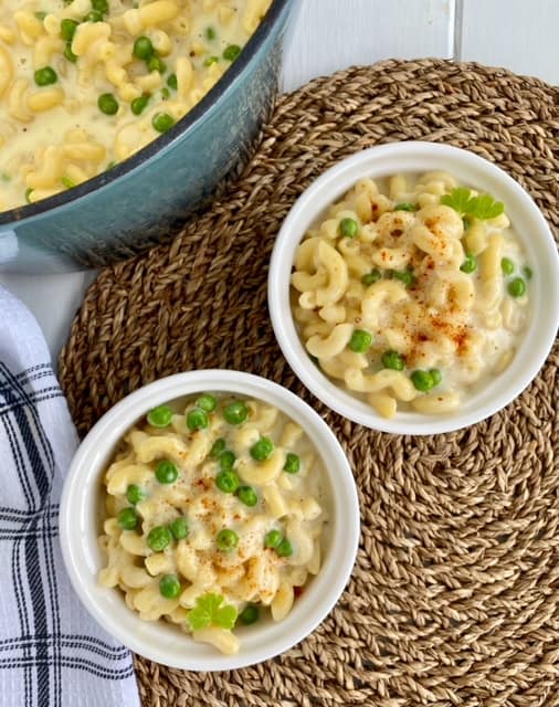 Gouda Mac & Cheese with Peas