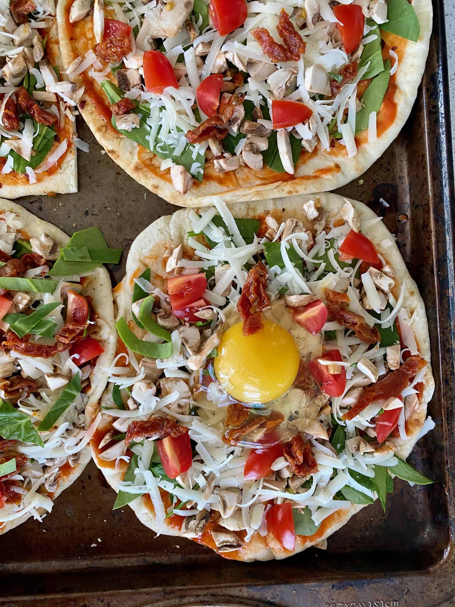 Veggie & Egg Flatbreads