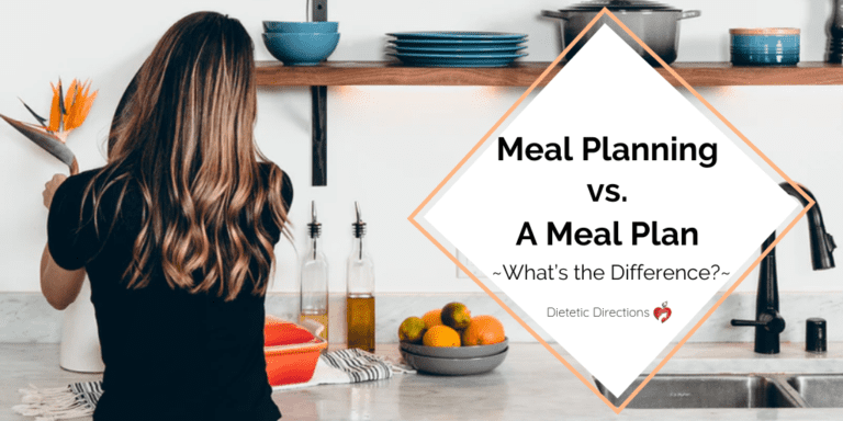 Meal Planning vs. A Meal Plan