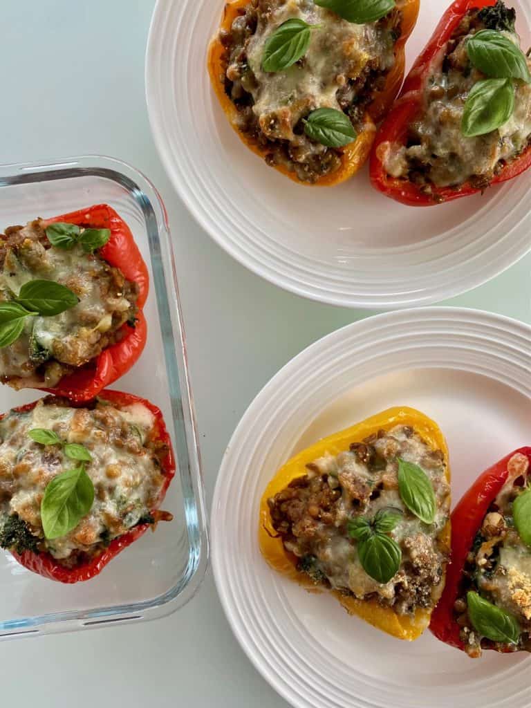 Stuffed Peppers Lentil Sausage 