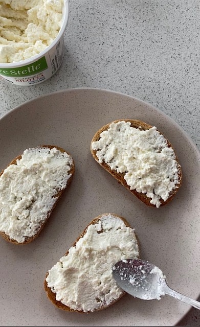 Garlic Rapini Ricotta Toast