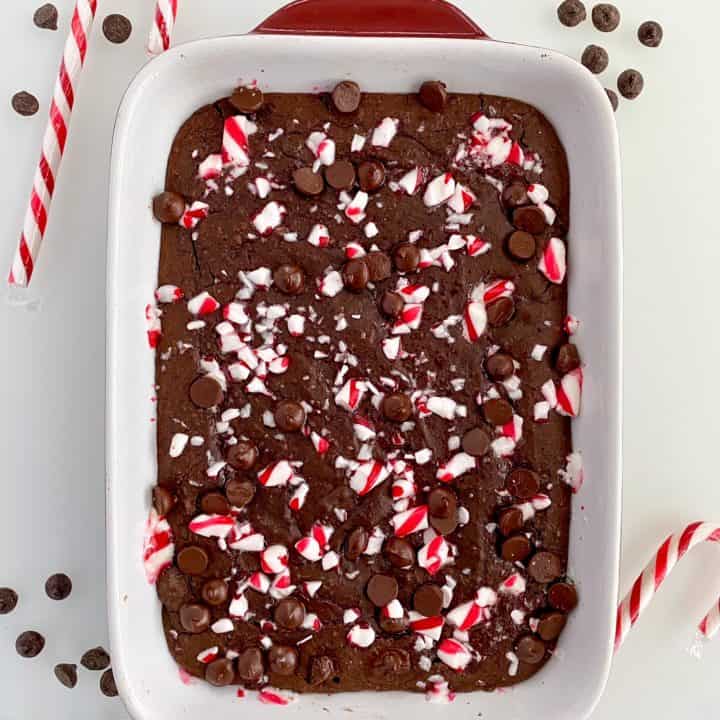 Candy Cane Black Bean Brownies