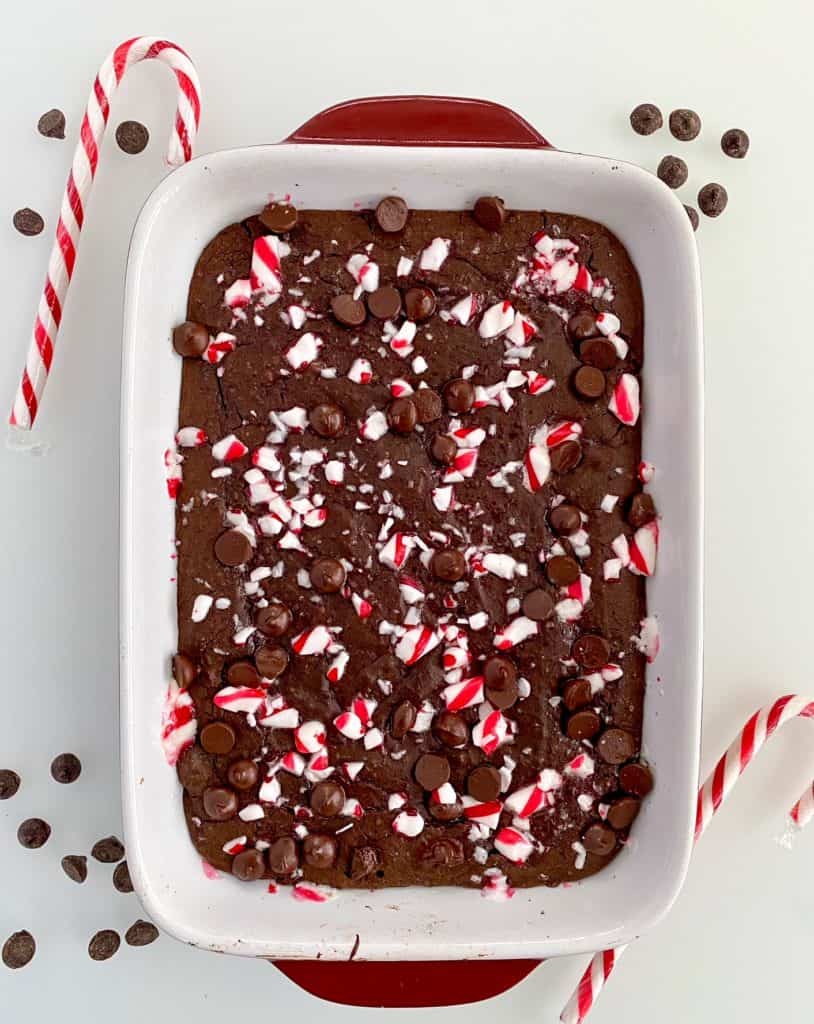 Candy Cane Black Bean Brownies