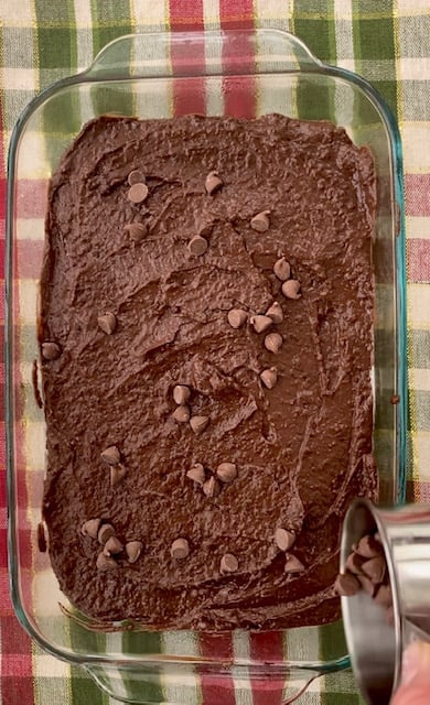 Candy Cane Black Bean Brownies