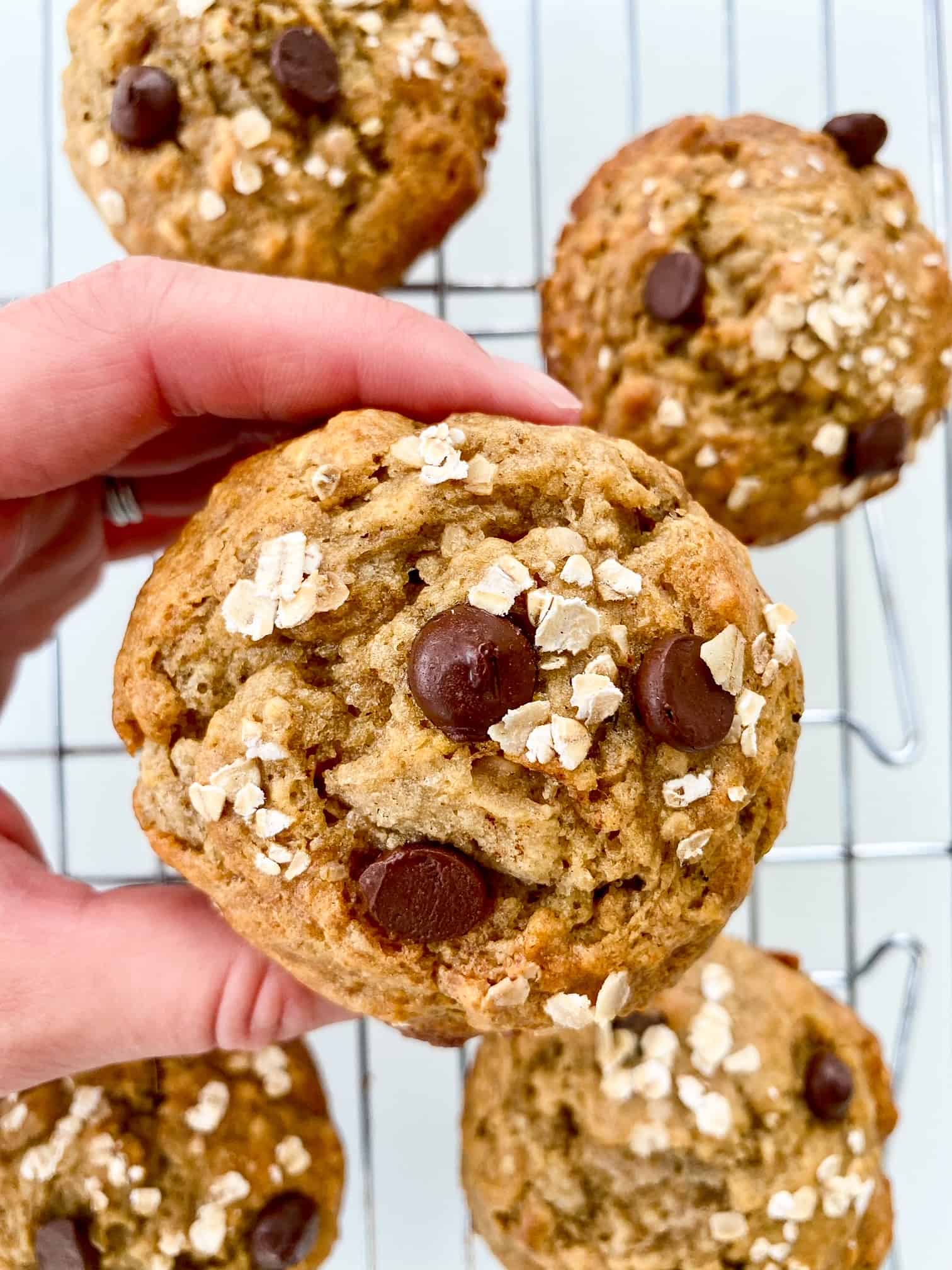 Peanut Butter Banana Muffins for easy balanced lunch plate