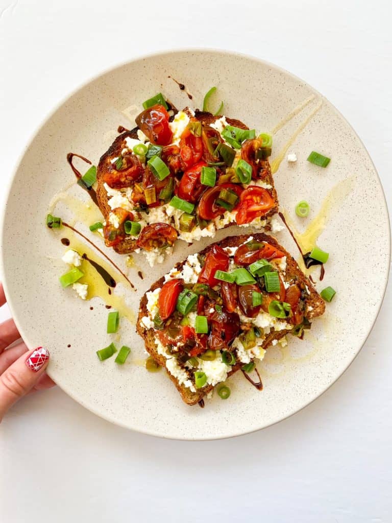 Blistered Tomato Ricotta Toast