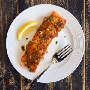 Maple Dijon Salmon fish meal theme