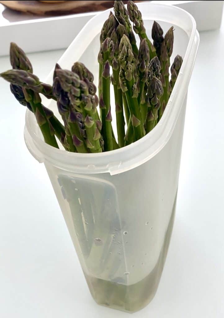 asparagus storing to reduce food waste