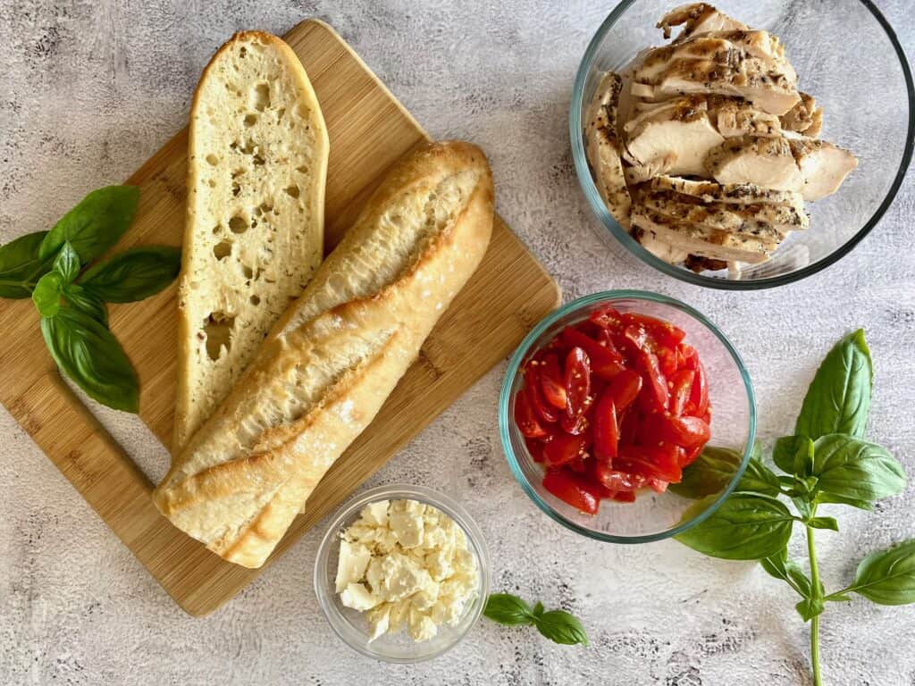 Chicken Bruschetta with Feta ingredients