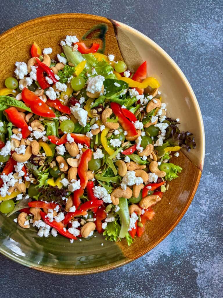 Goat Cheese Salad with Grapes 