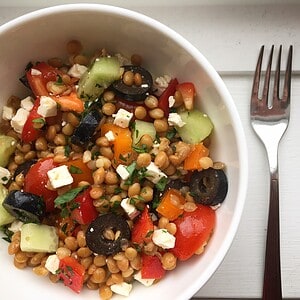 Greek lentil salad GLP increasing foods